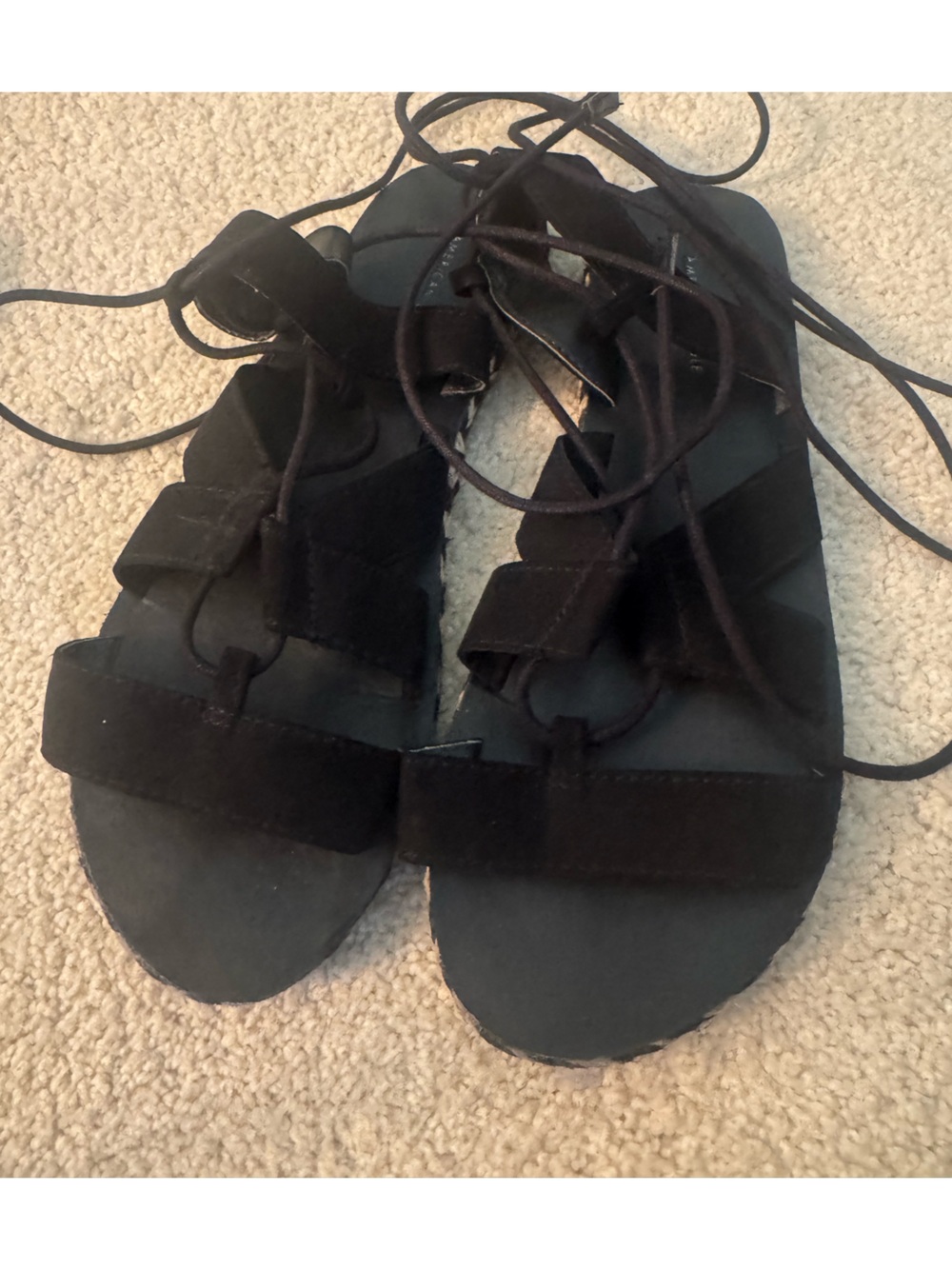 American Eagle Outfitters Black Lace-Up Women's Sandals